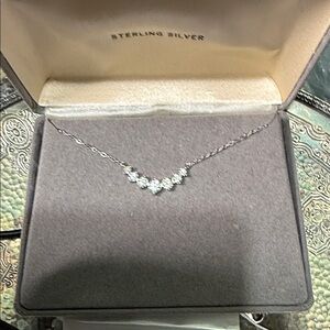 Moissanite And Sterling Silver Necklace